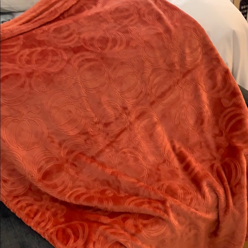 Orange pumpkin blanket